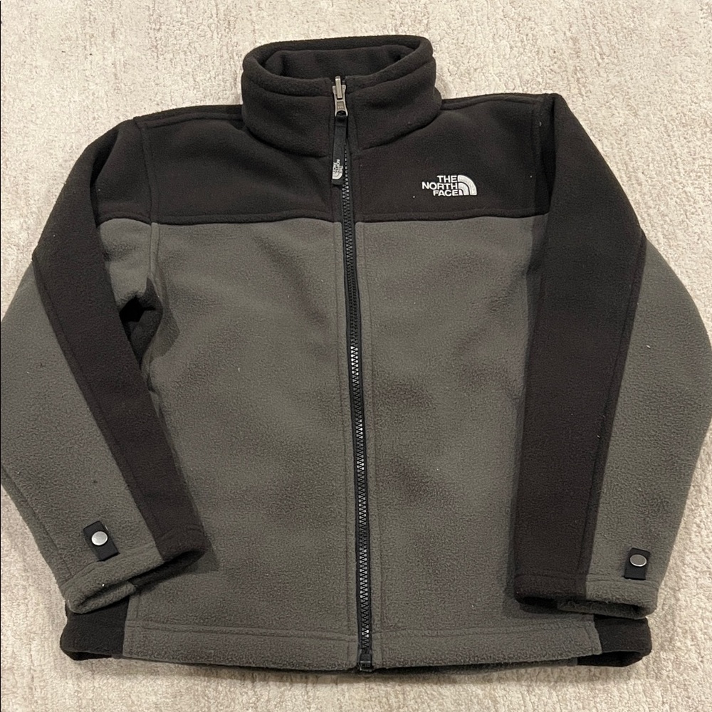 The North Face Kids' Black and Gray Fleece Jacket
